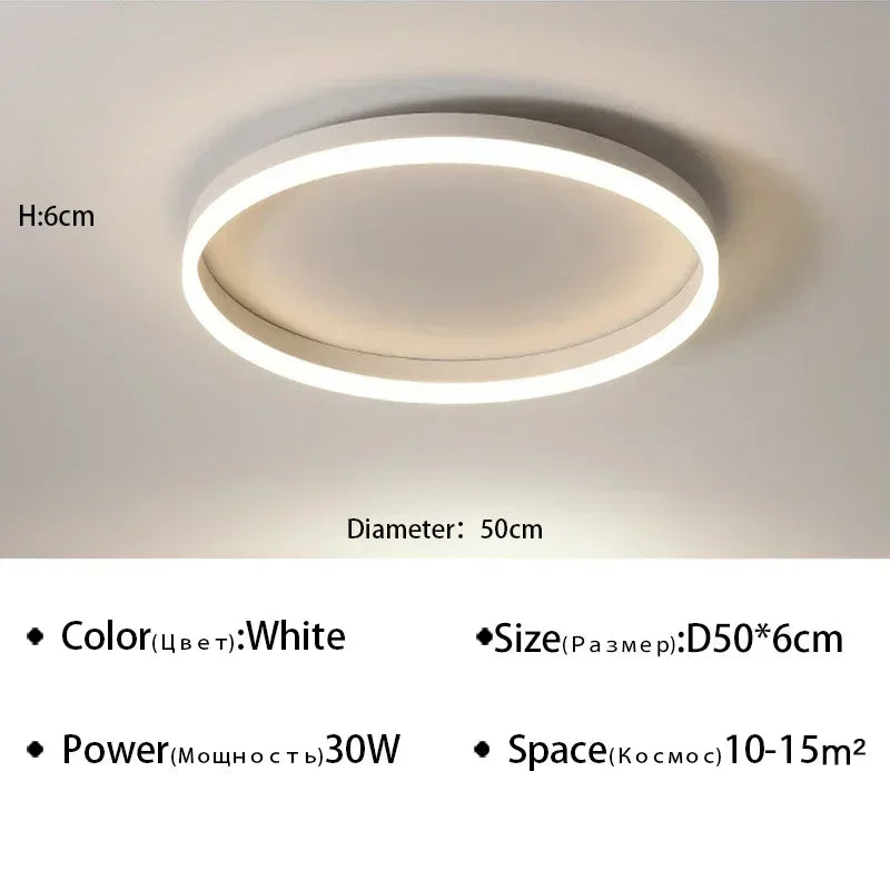 Modern LED Ceiling Lights Simple Round Ceiling Lamps Chandelier Living Dining Room Bedroom Corridor Home Indoor Nordic Lighting