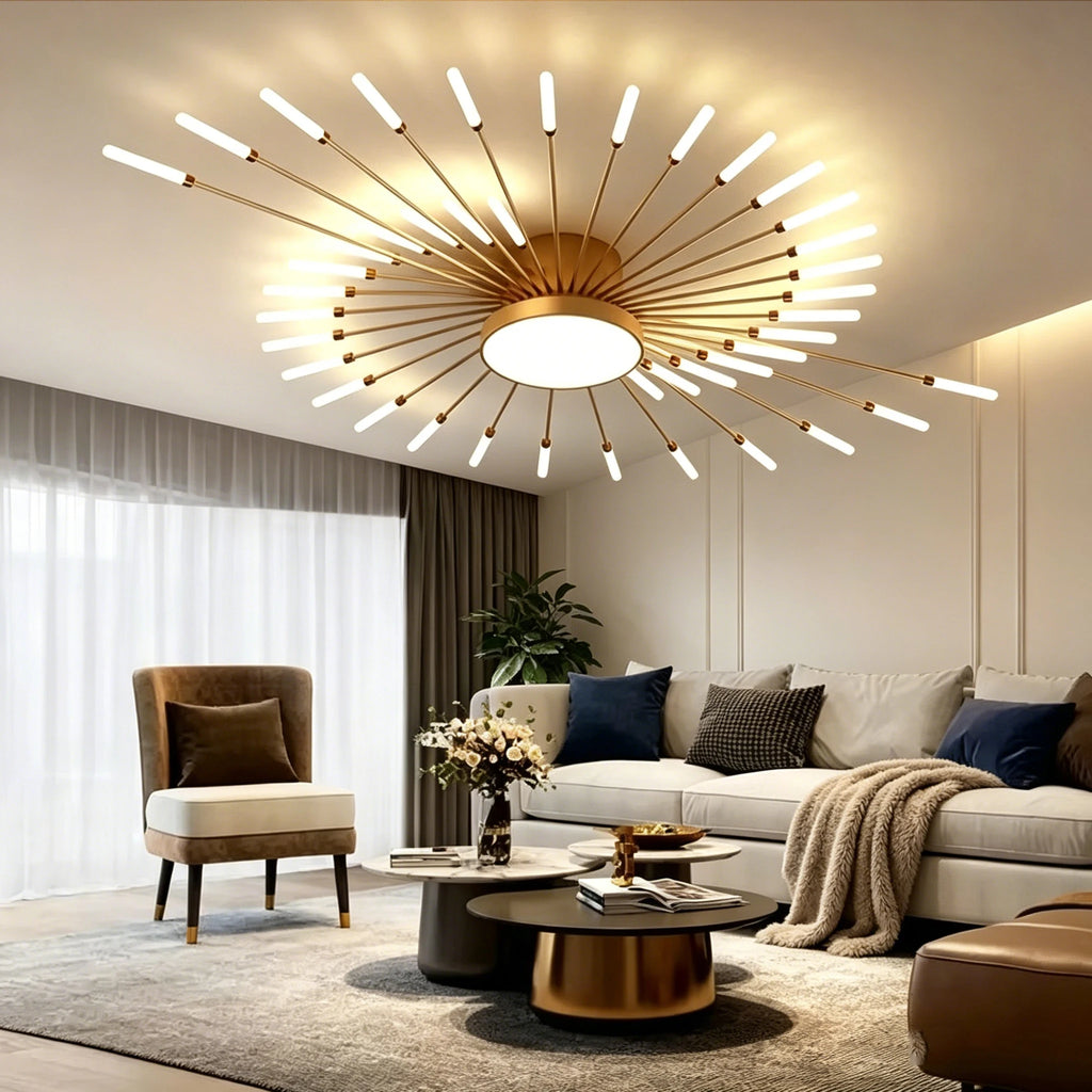 Creative Fan-shaped Rotating Living Room Light Lustre Home Decoration Bedroom LED Ceiling Lamp Modern Dining Room Pendant Lights
