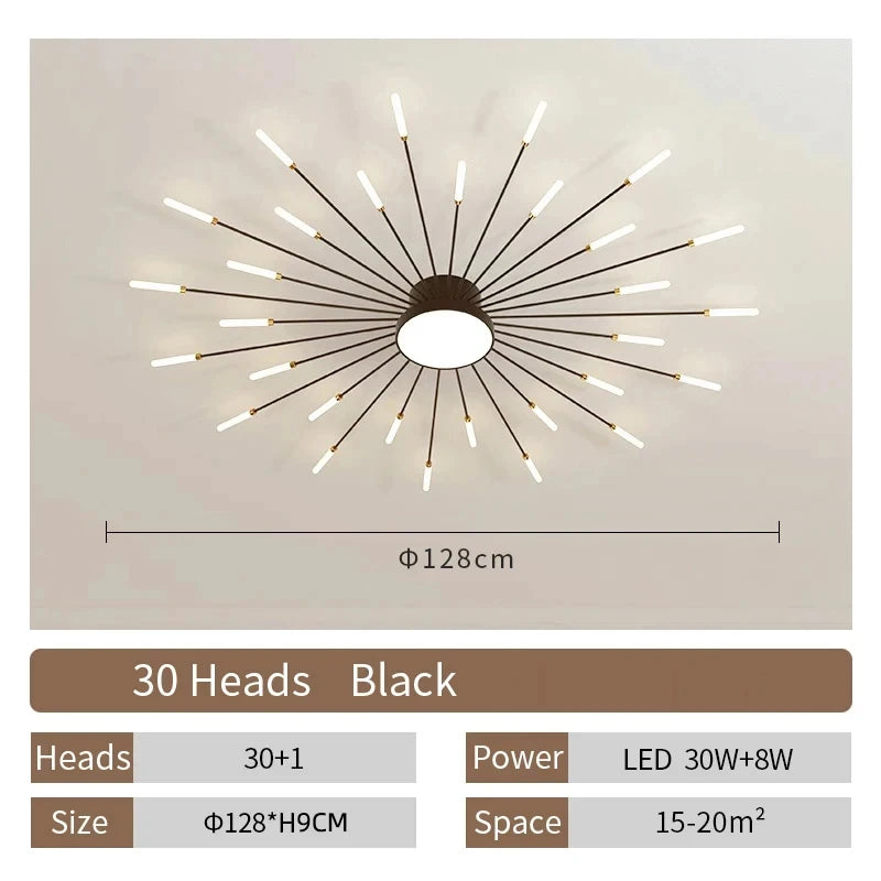 Creative Fan-shaped Rotating Living Room Light Lustre Home Decoration Bedroom LED Ceiling Lamp Modern Dining Room Pendant Lights