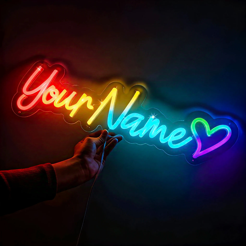 RGB Custom Name Neon Sign Personalized Multicolor Dimmable Led Neon Sign Night Light Signs Bedroom Decoration Wall LED Neon lamp