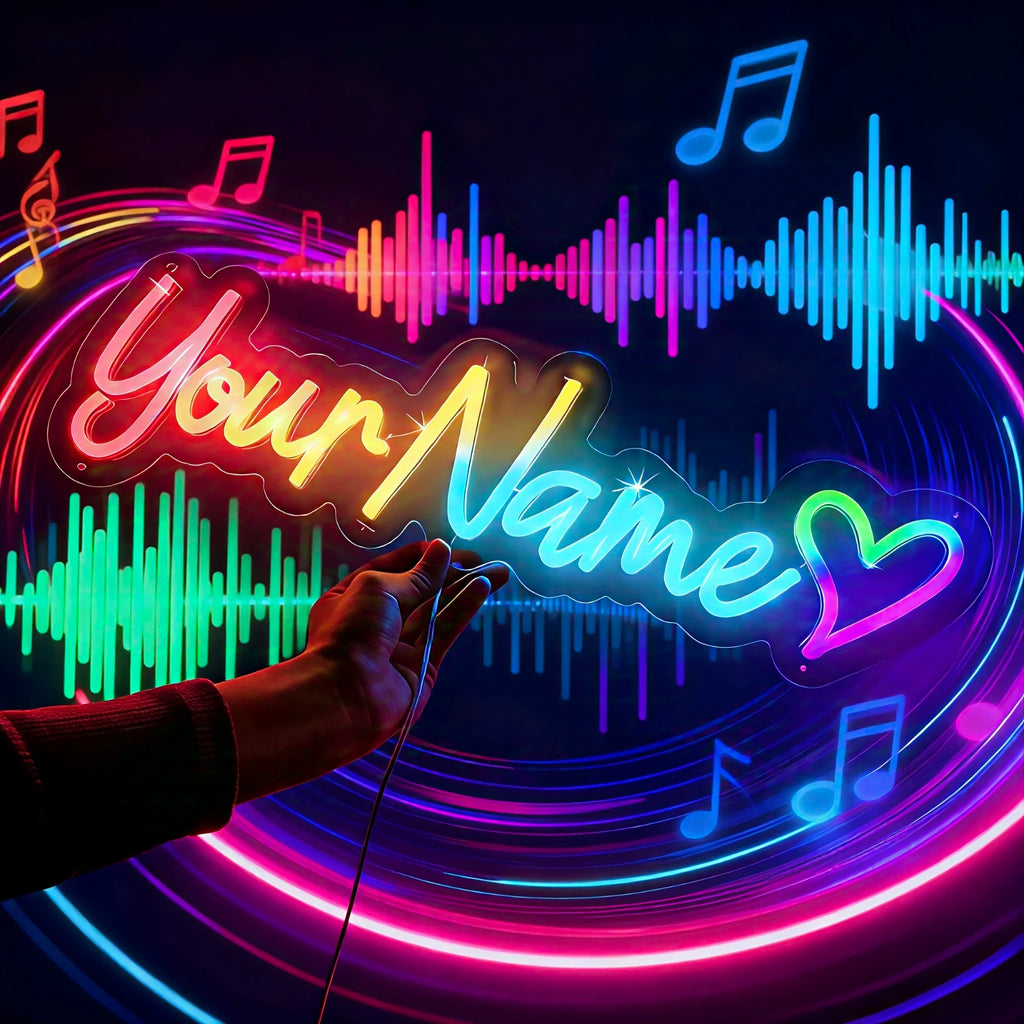 RGB Custom Name Neon Sign Personalized Multicolor Dimmable Led Neon Sign Night Light Signs Bedroom Decoration Wall LED Neon lamp