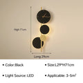 Modern LED Clock Wall Lamp for Bedroom Living Dining Room Aisle Porch Home Decoration Wall Sconce Indoor Lighting Fixture Luster