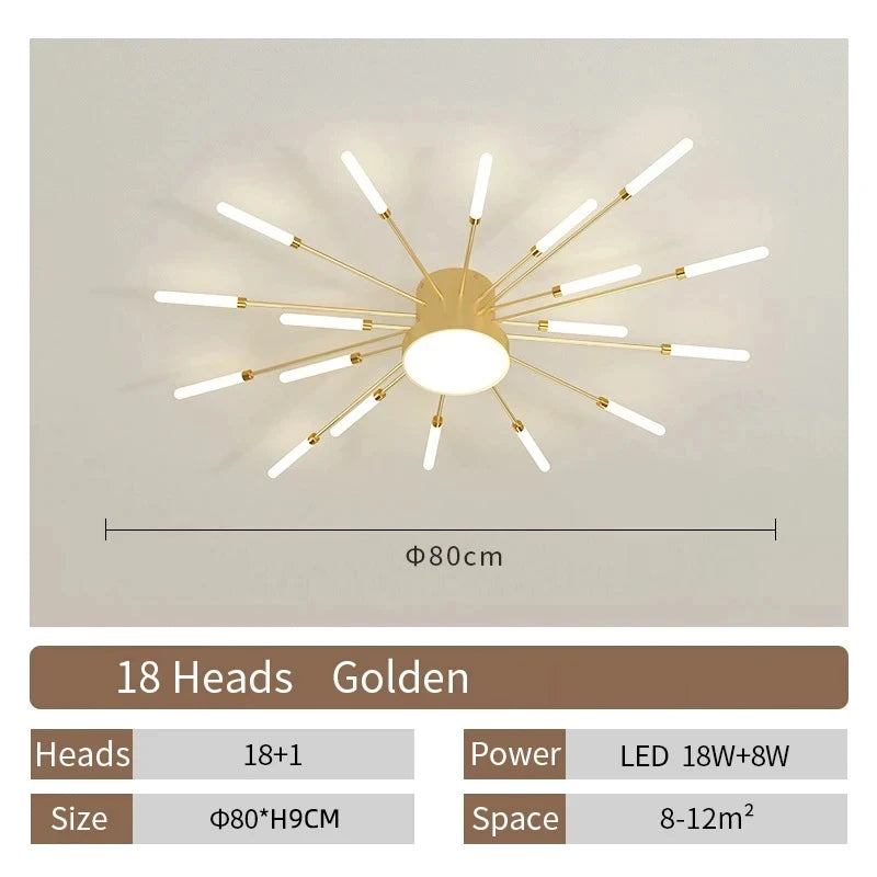Creative Fan-shaped Rotating Living Room Light Lustre Home Decoration Bedroom LED Ceiling Lamp Modern Dining Room Pendant Lights