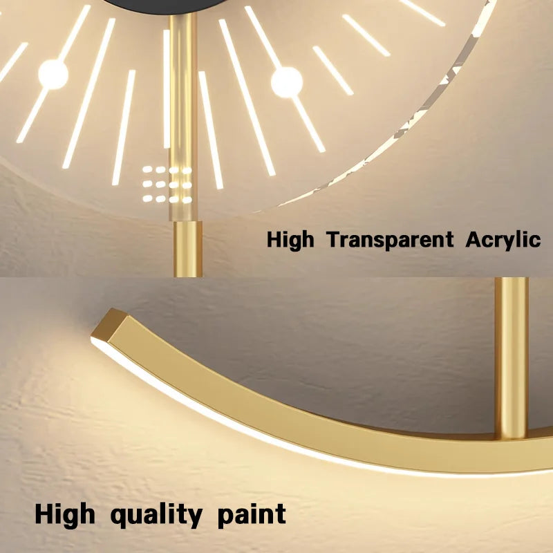 Modern LED Clock Wall Lamp for Bedroom Living Dining Room Aisle Porch Home Decoration Wall Sconce Indoor Lighting Fixture Luster