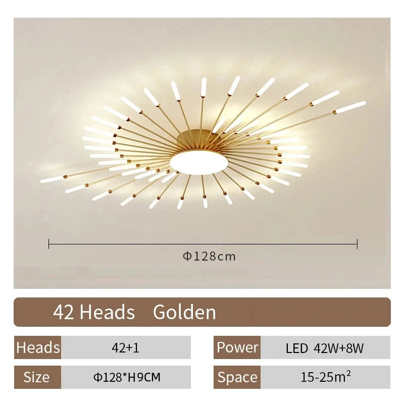 Creative Fan-shaped Rotating Living Room Light Lustre Home Decoration Bedroom LED Ceiling Lamp Modern Dining Room Pendant Lights