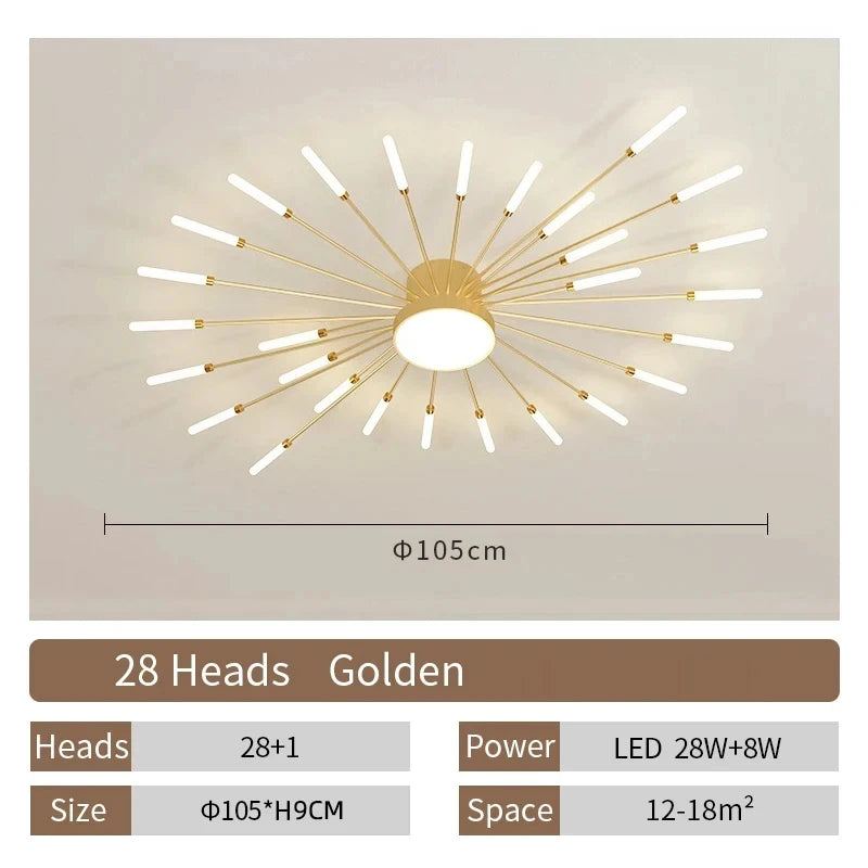 Creative Fan-shaped Rotating Living Room Light Lustre Home Decoration Bedroom LED Ceiling Lamp Modern Dining Room Pendant Lights
